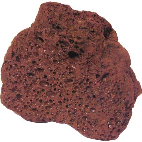 Piedra volcánica roja